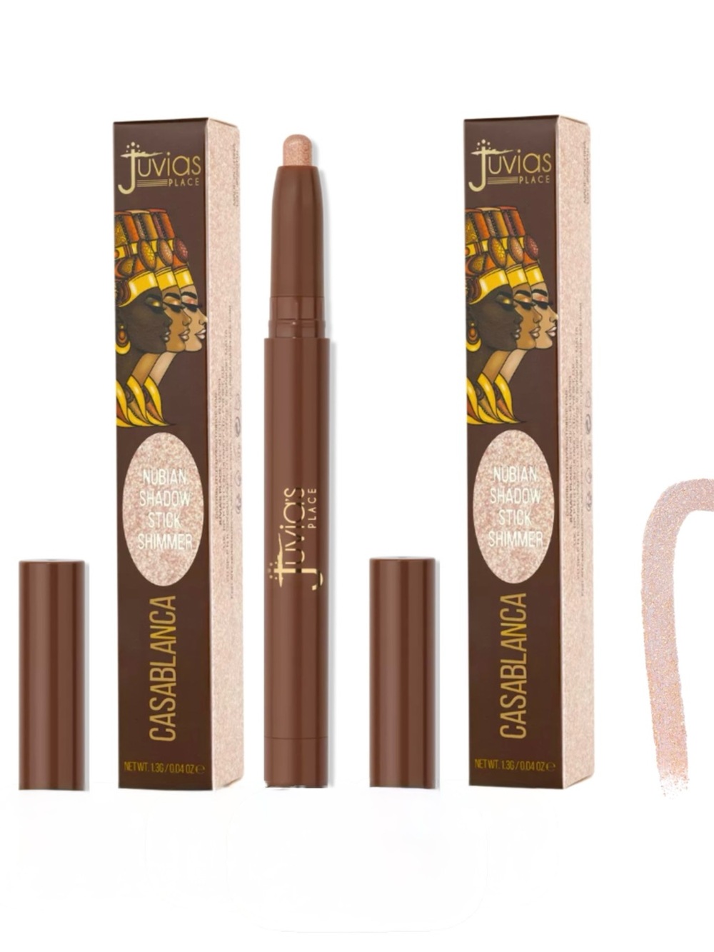 NEW 2x Juvia's Place Nubian Shadow Stick Casablanca Rose Gold Shimmer Full Size